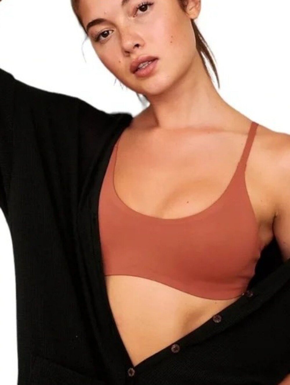 Free People Stella scuba bra bralette sunrust scoopneck adjustable straps XS New